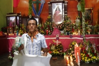 Lunes 24 de julio del 2017. Suchiapa, Chiapas. La Danza del Caballo Blanco o Nandayuli. Durante los festejos de Santa Ana en esta comunidad, los jóvenes bailan acompañados del ritmo del carrizo y tambores en un vaivén frenético