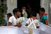 Lunes 24 de julio del 2017. Suchiapa, Chiapas. La Danza del Caballo Blanco o Nandayuli. Durante los festejos de Santa Ana en esta comunidad, los jóvenes bailan acompañados del ritmo del carrizo y tambores en un vaivén frenético