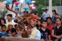 Domingo 11 de junio del 2017. Suchiapa. La Danza del Venado realiza sus preparativos en el barrio de San Francisco  para las celebraciones del Calalá que se realiza durante los días del Santísimo Sacramento o Corpus Christi en las comunidades de la depres