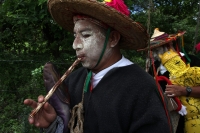 Martes 13 de junio del 2017. Suchiapa. El recorrido de la topada del Santísimo da inicio a las danzas del Calalá en las comunidades de esta localidad de la depresión central de Chiapas.  Los danzantes se reúnen entre las comunidades de oriente de Suchiapa
