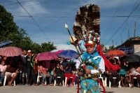 Domingo 16 de junio del 2019. Suchiapa. Los diferentes grupos de danzantes que conforman el Baile del Calalá se preparan  para participar durante las celebraciones patronales del Corpus