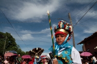 Domingo 16 de junio del 2019. Suchiapa. Los diferentes grupos de danzantes que conforman el Baile del Calalá se preparan  para participar durante las celebraciones patronales del Corpus