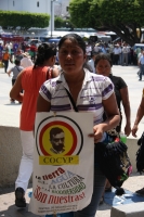 Martes 10 de abril del 2012. Organizaciones campesinas inician un plantón en la plaza central de Tuxtla Gutiérrez.