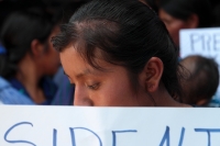 Martes 13 de agosto del 2019. Tuxtla Gutiérrez. Simpatizantes de la Sindica de San Juan Cancuc protestan en el Congreso Local exigiendo la reinstalación de la líder indígena y la creación de un concejo municipal