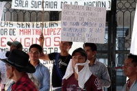 Martes 13 de agosto del 2019. Tuxtla Gutiérrez. Simpatizantes de la Sindica de San Juan Cancuc protestan en el Congreso Local exigiendo la reinstalación de la líder indígena y la creación de un concejo municipal