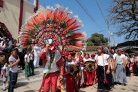 Viernes 2 de febrero del 2018. Tuxtla Gutiérrez. El conjunto de danzas Zoques durante las celebraciones de La Candelaria en la parroquia de Copoya.