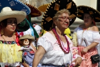 Viernes 1 de febrero el 2109. San Fernando. El baile de Yomo Etze es realizado durante el recorrido de Las Candelarias  en las sinuosas calles al inicio de los festejos del segundo mes de año