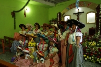 Viernes 1 de febrero el 2109. San Fernando. El baile de Yomo Etze es realizado durante el recorrido de Las Candelarias  en las sinuosas calles al inicio de los festejos del segundo mes de año