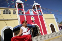 20210202. Tuxtla G. Los costumbristas de la comunidad Zoque se cubren con #cubrebocas y con las medidas de precaución por la #Pandemia del #Covid, realizan los rituales patronales de la comunidad de #Copoya