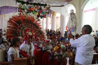 Sábado 2 de febrero del 2018. Tuxtla Gutiérrez. Los bailes de la Virgen de Candelaria son realizados este medio día por los miembros de la comunidad Zoque en la Parroquia de Copoya