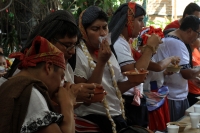 Sábado 2 de febrero del 2018. Tuxtla Gutiérrez. Los bailes de la Virgen de Candelaria son realizados este medio día por los miembros de la comunidad Zoque en la Parroquia de Copoya