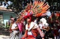 Sábado 25 de febrero del 2017. Tuxtla Gutiérrez. Los danzantes de la comunidad de la etnia Zoque recorren las calles de la capital de Chiapas donde bailan la Danza de la Pluma de la Guacamaya o Carnaval