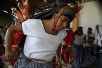 Sábado 2 de marzo del 2019. Tuxtla Gutiérrez. Los danzantes tradicionales de la Comunidad Zoque realizan el recorrido ritual los diferentes bailes correspondientes al Carnaval en el lado poniente norte de la ciudad.