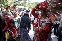 Sábado 2 de marzo del 2019. Tuxtla Gutiérrez. Los danzantes tradicionales de la Comunidad Zoque realizan el recorrido ritual los diferentes bailes correspondientes al Carnaval en el lado poniente norte de la ciudad.