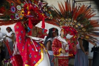 Sábado 2 de marzo del 2019. Tuxtla Gutiérrez. Los danzantes tradicionales de la Comunidad Zoque realizan el recorrido ritual los diferentes bailes correspondientes al Carnaval en el lado poniente norte de la ciudad.