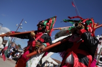 Domingo 15 de febrero del 2015. San Miguel Huixtan. Aspecto de la representación del carnaval chamula este medio día en la comunidad huixtan en la zona altos de Chiapas.
