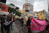 Lunes 10 de agosto del 2015. Tuxtla Guti�rrez. J�venes chiapanecos marchan esta tarde hacia el centro de la ciudad en contra del asesinato de mujeres en M�xico, protesta derivada de la cercan�a con las v�ctimas de la Col. Narvarte en la ciudad de M�xico