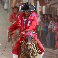 Lunes 19 de enero del 2014. Venustiano Carranza. Los indígenas tsotsiles de La Antigua San Bartolome de los Llanos (Venustiano Carranza) recorren en procesión las calles principales de esta comunidad de la depresión central de Chiapas para posteriormente 