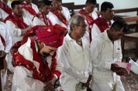 Domingo 24 de junio del 2018. Tuxtla Gutiérrez. El Carrerante de palo.  Los Carrerantes recorren las calles de la Antigua San Bartolomé de los Llanos cabalgando por las diferentes calles que comunican  las iglesias de San Pedro y San Sebastián en varia