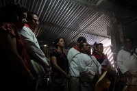 Noviembre 19 de noviembre del 2017. Tuxtla Gutiérrez. Los músicos Zoques de Chiapas se reúnen durante el encuentro de tamboreros y piteros para celebrar la continuidad de las costumbres dentro de esta comunidad indí­gena de Chiapas.