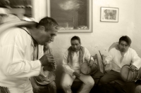 Noviembre 19 de noviembre del 2017. Tuxtla Gutiérrez. Los músicos Zoques de Chiapas se reúnen durante el encuentro de tamboreros y piteros para celebrar la continuidad de las costumbres dentro de esta comunidad indí­gena de Chiapas.