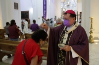 20210217. Tuxtla G. Durante el Miércoles de Ceniza, el arzobispo Fabio Martínez hace un llamado a seguir con las medidas de seguridad por la pandemia del Covid