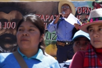 Miércoles 10 de abril del 2019. San Cristóbal de las Casas. Indígenas y campesinos de diferentes organizaciones sociales marchan recordando el asesinato de Emiliano Zapata