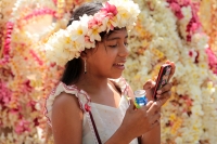 Viernes 30 de marzo del 2018. Chiapa de Corzo. Los Chamales de la Ribera del rí­o Grande. Las ofrendas de flores de mayo, de coyol y bugambilias son trasladadas en procesión hacia la iglesia de Santo Domingo donde Los Chamales son usados en la elaboracií