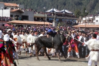 Miércoles 10 de febrero del 2016. San Juan Chamula. La ceremonia del Kinta Jimultik o Fuego Nuevo es la celebración que los indígenas tsotsiles realizan al inicio de la cuaresma donde los rituales costumbristas asombran a los visitantes de esta localidad 