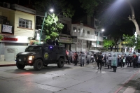 Viernes 4 de diciembre del 2020. Tuxtla Gutiérrez. Desalojo de la Plaza Central durante el plantón de Desplazados y Normalistas en la capital de Chiapas