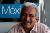 Jueves 11 de enero del 2018. Tuxtla Gutiérrez.  Eleazar Domí­nguez de Cheletv en platica informal.