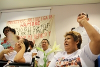 Miércoles 24 de mayo del 2017. Tuxtla Gutiérrez. Las enfermeras del Hospital Regional Rafael Pascasio Gamboa dan a conocer los acuerdos que se han logrados después de más de 500 horas de esta segunda jornada de huelga de hambre en el Movimiento del Sector