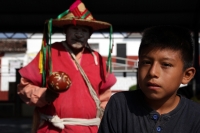 Martes 24 de mayo del 2016. Suchiapa. La Danza del Calalá es representada por los jóvenes de la comunidad quienes recorren las ermitas gritando y acompañando  las ofrendas en las fiestas patronales del Corpus Christi.