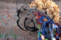 Lunes 12 de febrero del 2018. Ocosocuautla de Espinosa. Las Máscaras del Carnaval de Coita. Los Personajes ataviados con máscaras y vestimenta representativa recorren los diferentes barrios y las casas de fiesta Cohuinas donde bailan y gritan durante lo