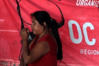 Jueves 27 de diciembre del 2018. Tuxtla Gutiérrez. Los pobladores del asentamiento 2 de Marzo ubicado en el norte de la ciudad denuncian las agresiones sufridas por militantes de la organización MOCRI CNPA EZ quienes intentan desalojarlos