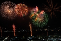 Lunes 21 de enero del 2019. Chiapa de Corzo. Aspecto de los Fuegos Artificiales desde el mirador de San Gregorio