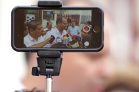 Jueves 4 de agosto del 2016. Tuxtla Gutiérrez. Gustavo A. de Hoyos Walther, presidente nacional de la Confederación Patronal de la República Mexicana acompaña a Enoc Gutiérrez Cruz de Coparmex-Chiapas en los tribunales federales en este estado del sureste