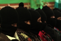 Miércoles 27 de diciembre del 2017. San Cristóbal de las Casas. Las representantes de las bases de apoyo del EZLN dan la bienvenida a los asistentes al segundo encuentro Conciencias por la Humanidad, Las Ciencias Contra el Muro que se realiza a partir d
