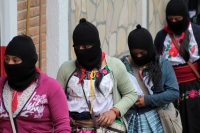 Miércoles 27 de diciembre del 2017. San Cristóbal de las Casas. Las representantes de las bases de apoyo del EZLN dan la bienvenida a los asistentes al segundo encuentro Conciencias por la Humanidad, Las Ciencias Contra el Muro que se realiza a partir d
