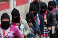 Miércoles 27 de diciembre del 2017. San Cristóbal de las Casas. Las representantes de las bases de apoyo del EZLN dan la bienvenida a los asistentes al segundo encuentro Conciencias por la Humanidad, Las Ciencias Contra el Muro que se realiza a partir d