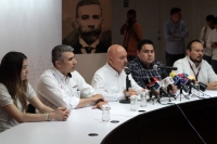 Jueves 19 de marzo del 2020. Tuxtla Gutiérrez. Durante la conferencia de prensa del Secretario de Salud en Chiapas sobre los casos relacionados con el Covid 19