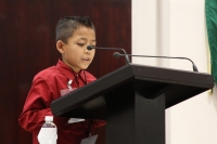 Lunes 30 de mayo. Niños de 40 municipios del estado de Chiapas participan esta mañana como diputados Infantiles en el Congreso Local mientras que los diputados locales no llenaron los espacios reservados para ellos.