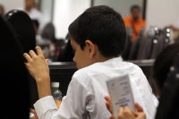 Lunes 30 de mayo. Niños de 40 municipios del estado de Chiapas participan esta mañana como diputados Infantiles en el Congreso Local mientras que los diputados locales no llenaron los espacios reservados para ellos.