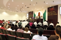 Jueves 2 de junio. Los diputados del Congreso Local durante la sesión de este medio día donde se realizan las reformas constitucionales, las desincorporaciones de algunos predios municipales y se destaca la labor de la Marina y de las Policías Federales e