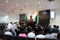 Jueves 28 de diciembre del 2017. Tuxtla Gutiérrez. Aspecto de la sesión de esta tarde en el Congreso de Chiapas.