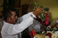 Lunes 14 de octubre del 2019. Tuxtla Gutiérrez. Al inicio del recorrido de  La Bajada de las Vírgenes de Copoya durante las celebraciones patronales de la Virgen del Rosario en la comunidad Zoque de Chiapas