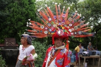 Lunes 14 de octubre del 2019. Tuxtla Gutiérrez. Al inicio del recorrido de  La Bajada de las Vírgenes de Copoya durante las celebraciones patronales de la Virgen del Rosario en la comunidad Zoque de Chiapas