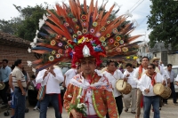 Lunes 14 de octubre del 2019. Tuxtla Gutiérrez. Al inicio del recorrido de  La Bajada de las Vírgenes de Copoya durante las celebraciones patronales de la Virgen del Rosario en la comunidad Zoque de Chiapas