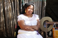 Lunes 14 de octubre del 2019. Tuxtla Gutiérrez. Al inicio del recorrido de  La Bajada de las Vírgenes de Copoya durante las celebraciones patronales de la Virgen del Rosario en la comunidad Zoque de Chiapas