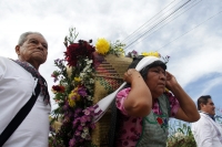 Lunes 14 de octubre del 2019. Tuxtla Gutiérrez. Al inicio del recorrido de  La Bajada de las Vírgenes de Copoya durante las celebraciones patronales de la Virgen del Rosario en la comunidad Zoque de Chiapas